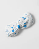 Blue Splatter SMC1 Twist Knot Headband Set