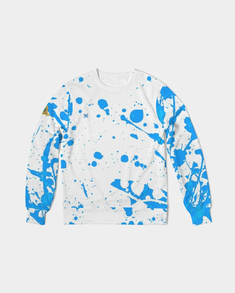 Blue Splatter SMC1 Men's Pullover Sweater