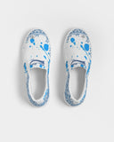 Blue Splatter SMC1 Men's Slip-On Canvas Shoe