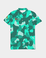 Lime Green Camo SMC Men's Slim Fit Polo