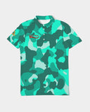 Lime Green Camo SMC Men's Slim Fit Polo