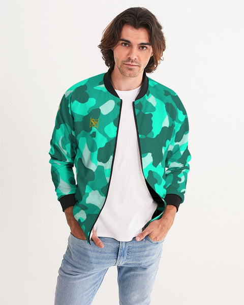 Lime Green Camo SMC Men's Bomber Jacket