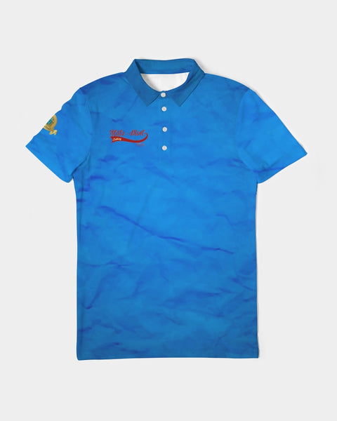 Blue Wrinkle SMC Men's Slim Fit Polo