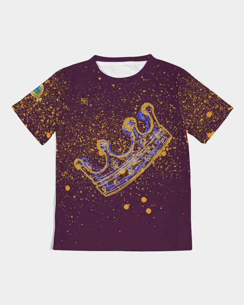 Burgundy Gold Splatter SMC Kids Tee