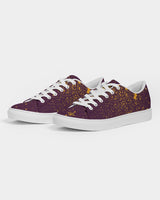 Burgundy Gold Splatter SMC Men's Faux-Leather Sneaker