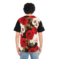 Rose Skull SMC Men's Baseball Jersey