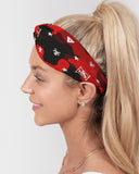 Red Camo SMC x2 Twist Knot Headband Set