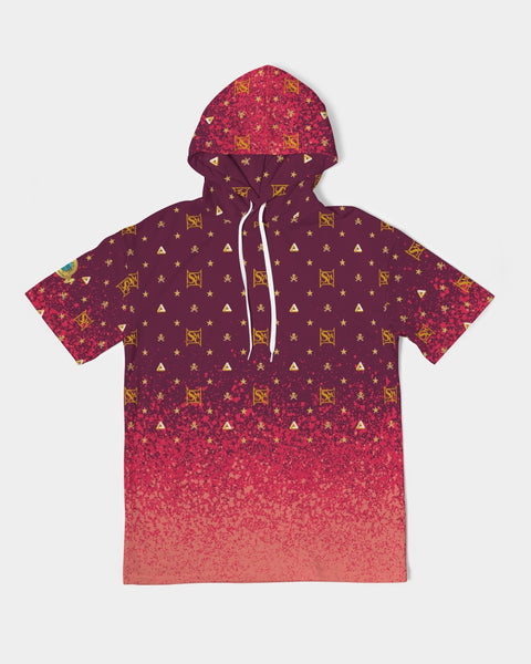 Burgundy Graffiti Spray SMC Men's Hoodie