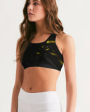 Black & Yellow SMC Women's Sports Bra