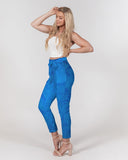 Blue Wrinkle SMC Women's Belted Tapered Pants