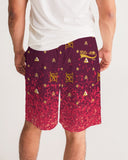 Burgundy Graffiti Spray SMC Men's Jogger Shorts