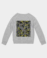 Yellow Grey Camo Kids Graphic Sweatshirt