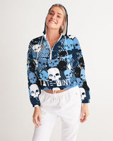 Skull Bite Camo SMC Women's Cropped Windbreaker