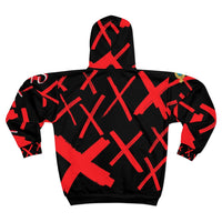 Red X'ed Out SMC Unisex Zip Hoodie