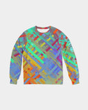 Color Glitchy SMC Men's Classic French Terry Crewneck Pullover