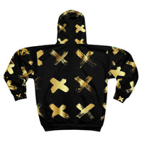 Gold X'ed Out SMC Unisex Zip Hoodie