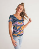 Pink Camo SMC Women's V-Neck Tee