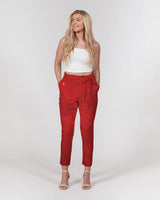 Red Crush SMC Women's Belted Tapered Pants