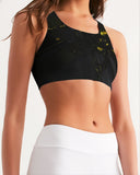 Black & Yellow SMC Women's Sports Bra