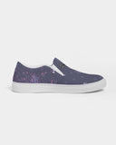 Purple Graffiti Spray SMC Women's Slip-On Canvas Shoe